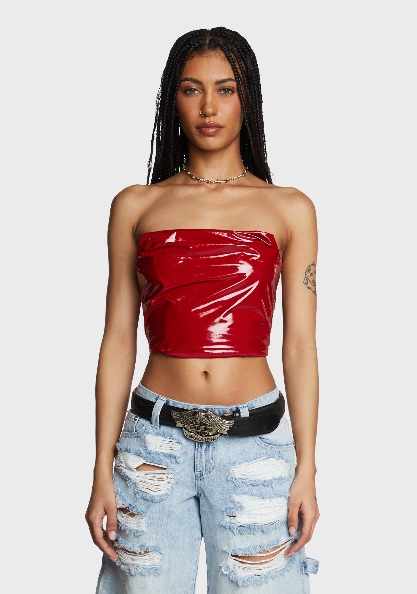 トップス BADBLOOD Tube Top red BADBLOOD Tube Top red タンクトップ チューブトップ 韓国