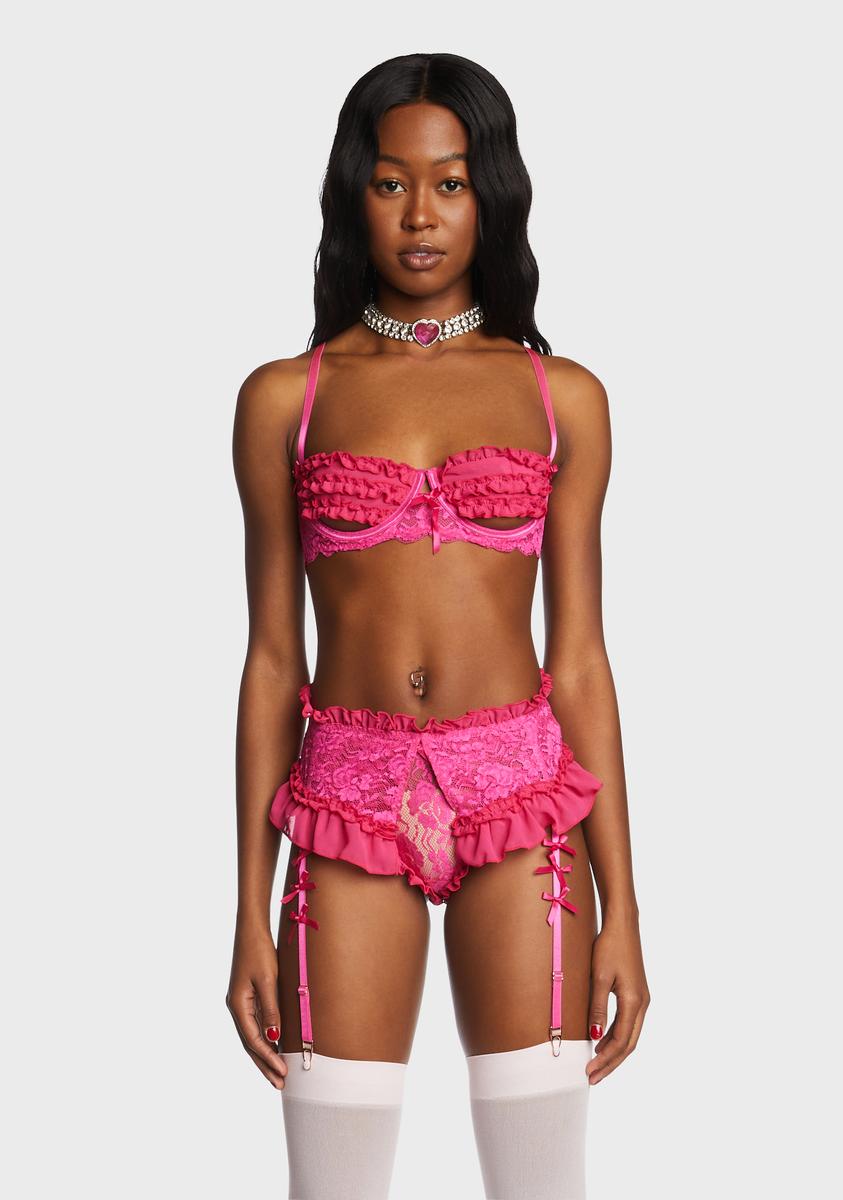 Sugar Thrillz Festival Desert Glitter Star Shaped Bikini Bra Top - Pink –  Dolls Kill