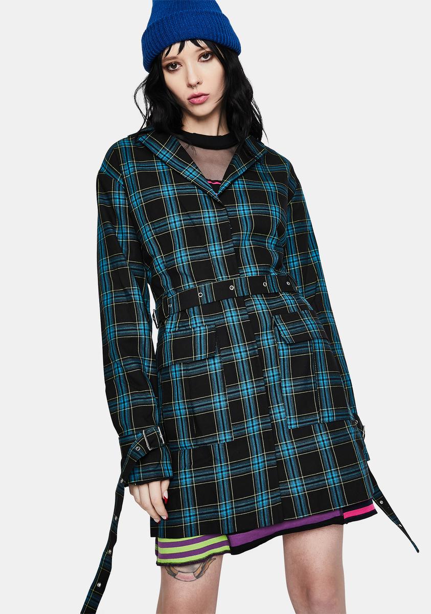 slim fit dress slacks Pomegranate and Black Plaid Tweed Mini Dress main image 0