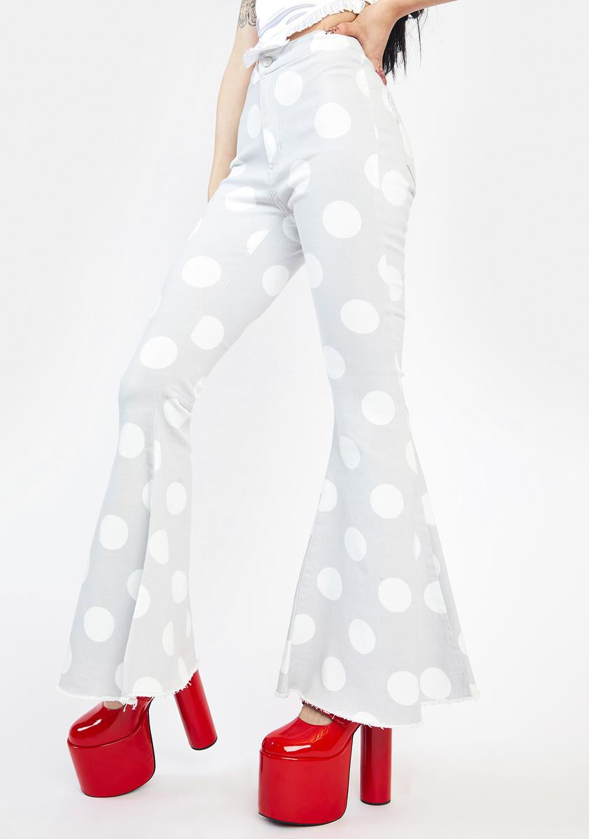 Glam Flare Crop Dot Pants