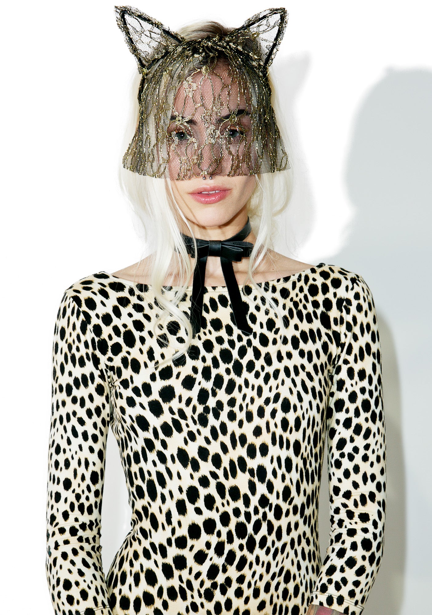 Veiled Golden Cat Ears Dolls Kill