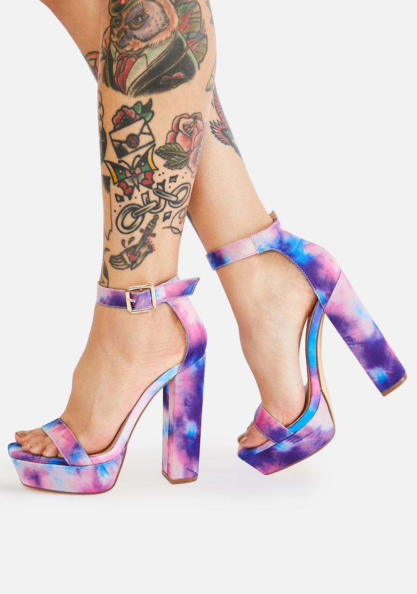 Tie dye on sale high heels
