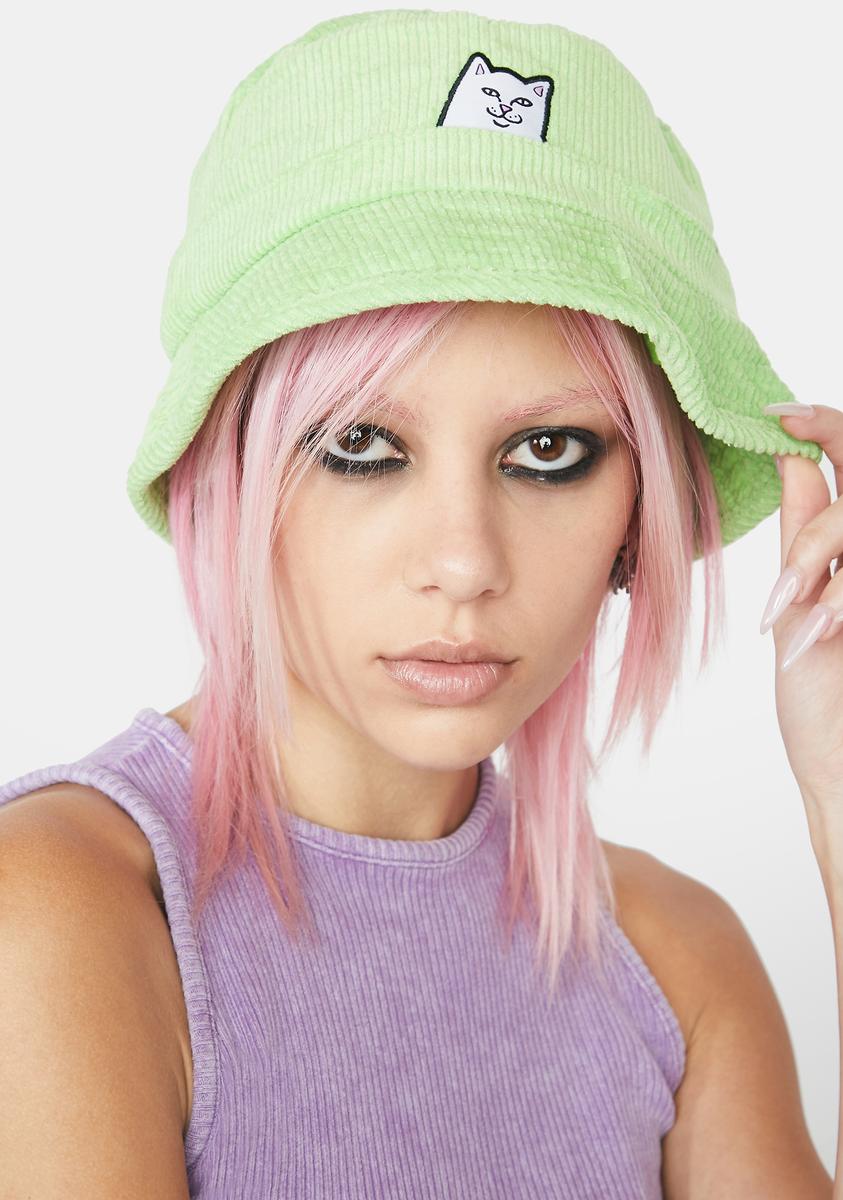 Ripndip Mint Lord Nermal Corduroy Bucket Hat – Dolls Kill