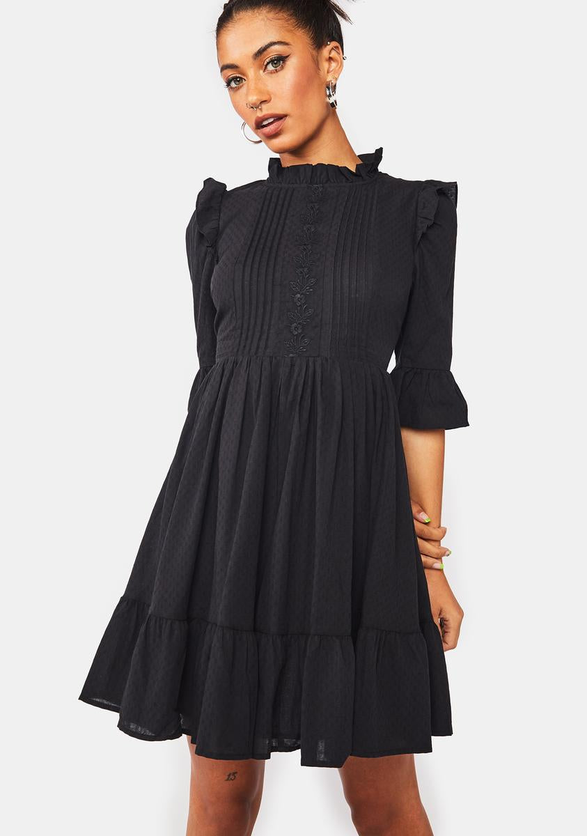 Dangerfield Frilly Embroidered Cotton Sundress  Dolls Kill