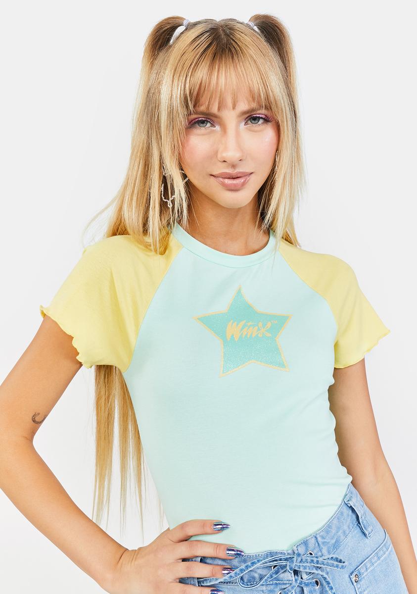 Dolls Kill x Winx Club Bloom Star Logo Raglan Tee