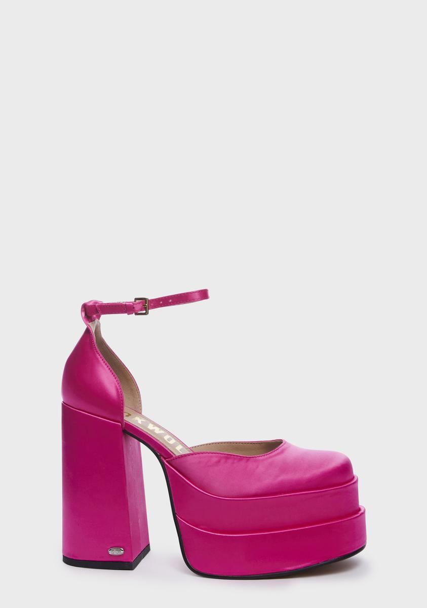 Gem Woven Platform Heel in Pink main image 0