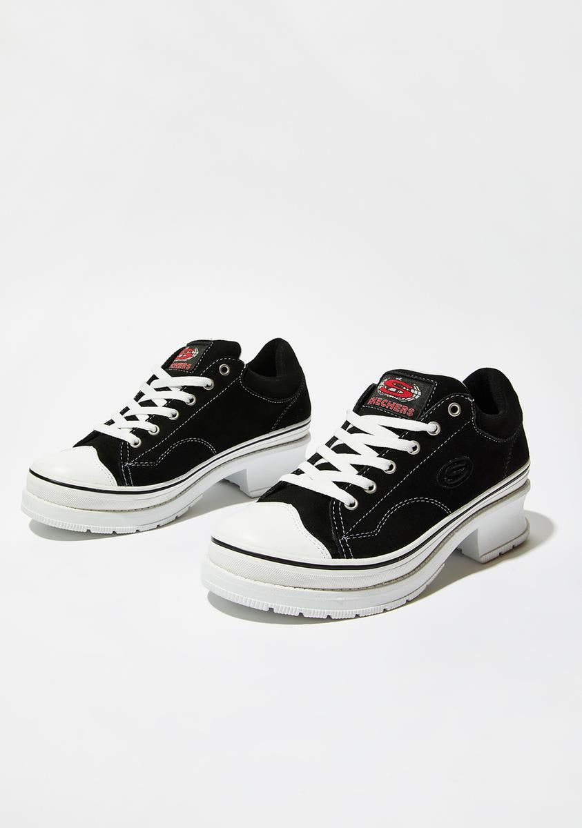 Skechers Black Softy Heartbeats Sneakers â Dolls Kill