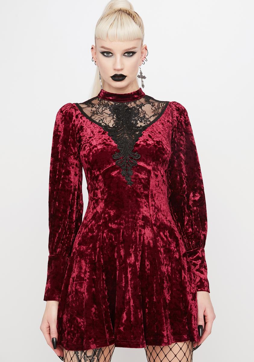 dolls kill red velvet dress Radiant Occasions Corset Dress