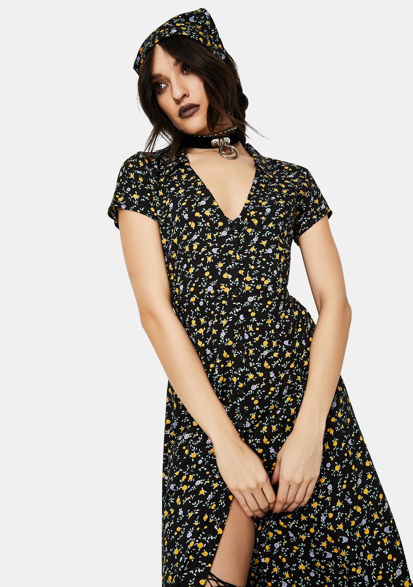 Motel Salara Floral Midi Dress – Dolls Kill