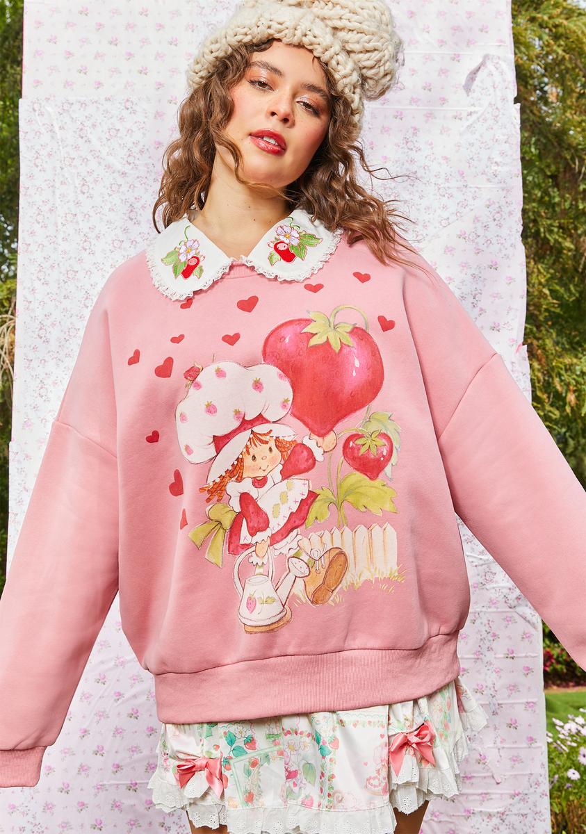 Plus Size Dolls Kill X Strawberry Shortcake Embroidered Collar