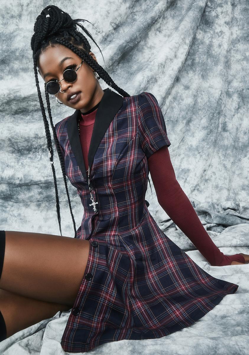 Delias By Dolls Kill Plaid A-Line Dress Delias By Dolls Kill Plaid A-Line Dress