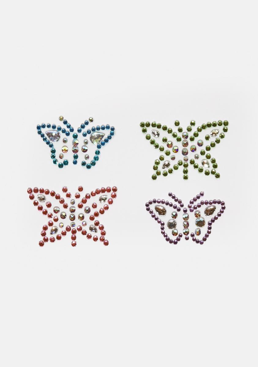 Butterfly Face Stickers Rainbow Dolls Kill