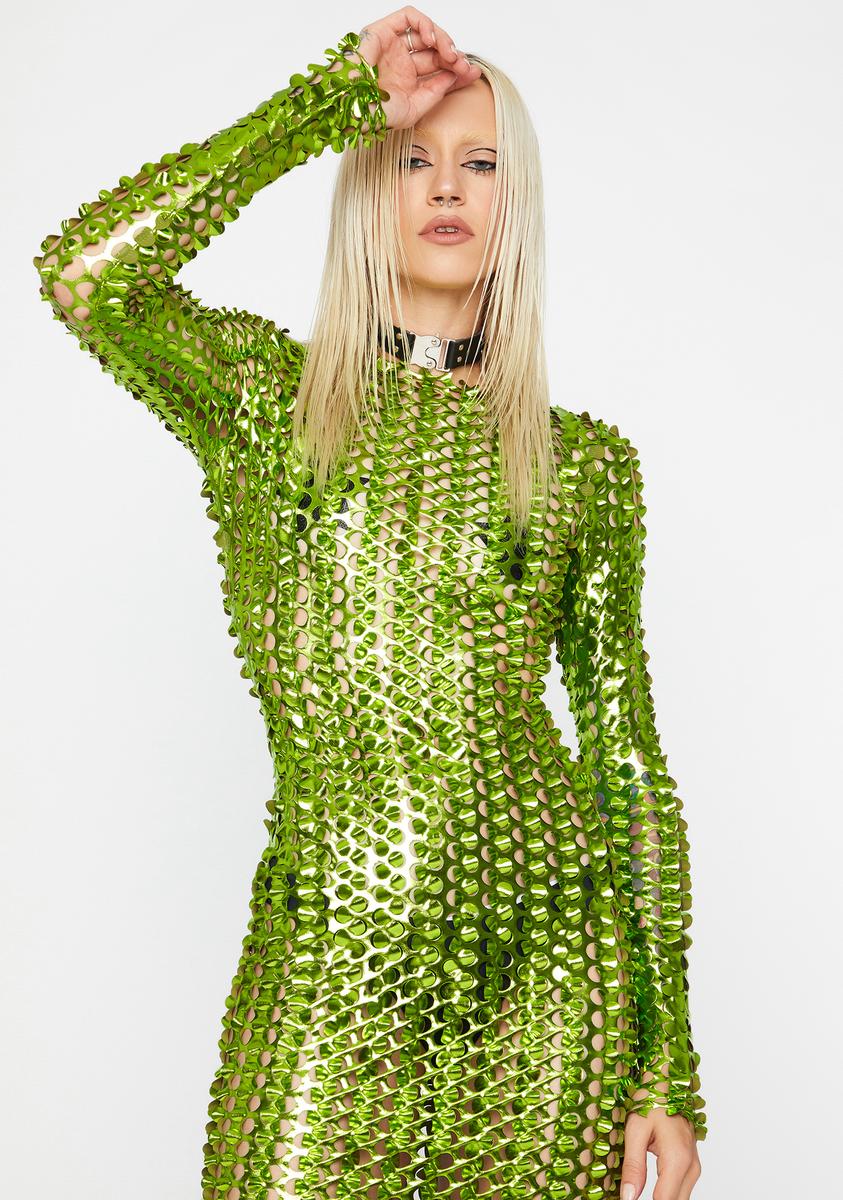 green textured maxi dress Luminous Elegance Textured Maxi Dress main image 1