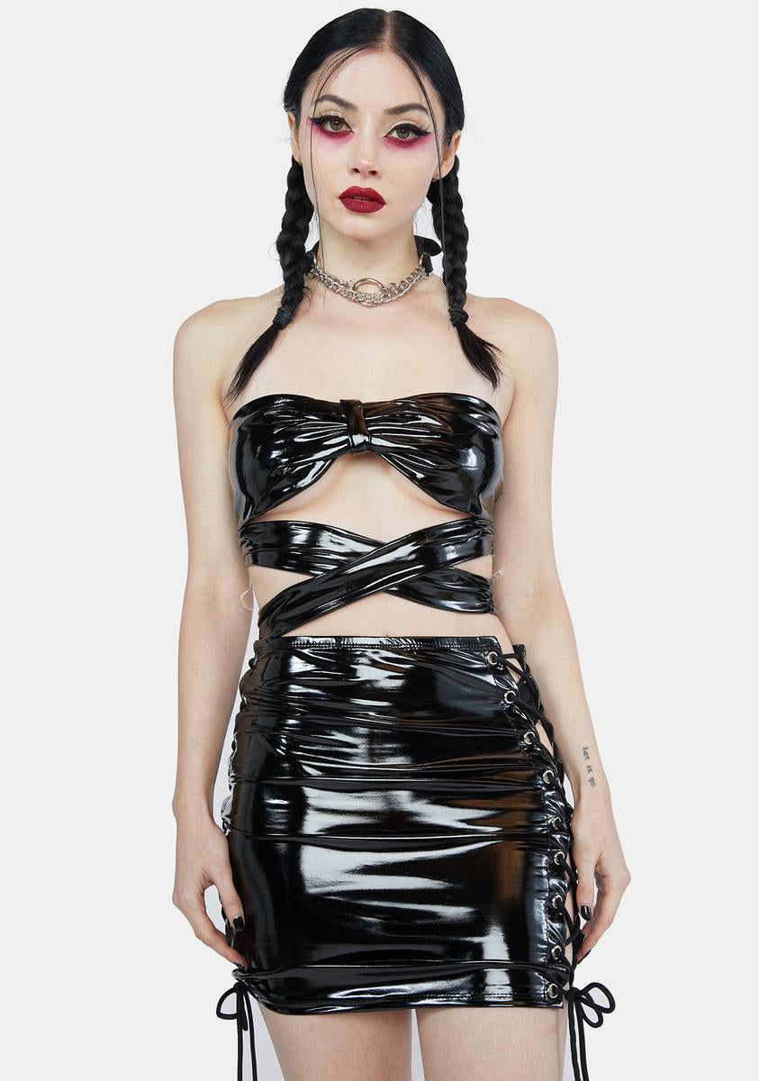 Latex Bodycon Tube Criss Cross Lace Up Mini Dress Dolls Kill Latex Bodycon Tube Criss Cross Lace Up Mini Dress Dolls Kill