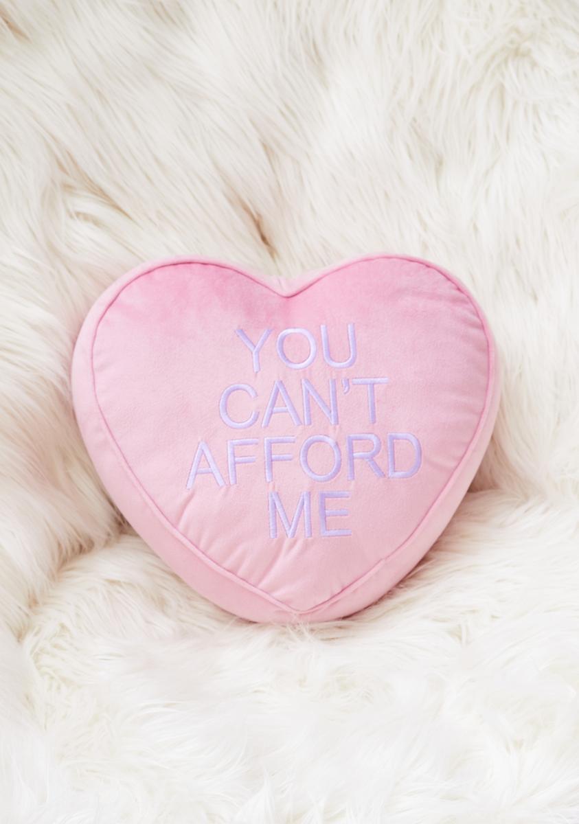 Dolls Home Sassy Conversation Heart Double Sided Pillow - Pink