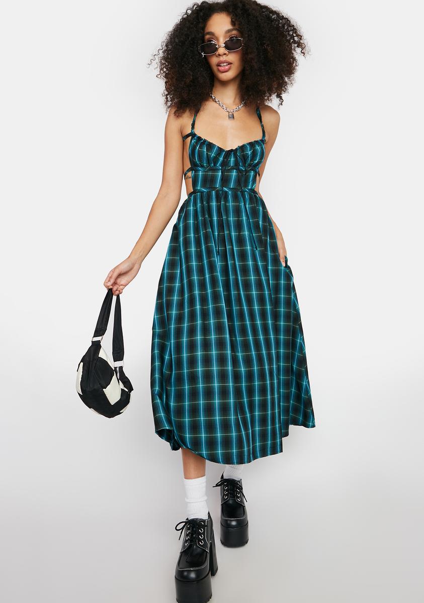 For Love And Lemons Plaid Midi Dress - Multi Dolls Kill For Love And Lemons Plaid Midi Dress - Multi Dolls Kill