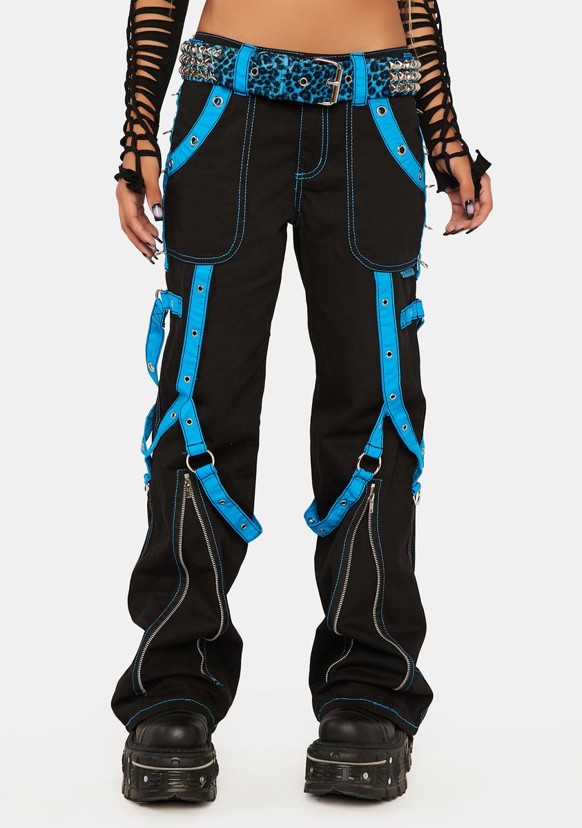 Tripp NYC Baggy Twill Pants - Black/Blue – Dolls Kill