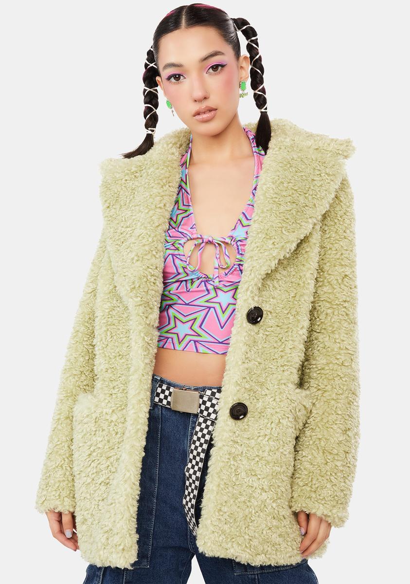 Fur Trim Fur Jacket Forever 21 Yellow Faux Fur Coat Forever 21