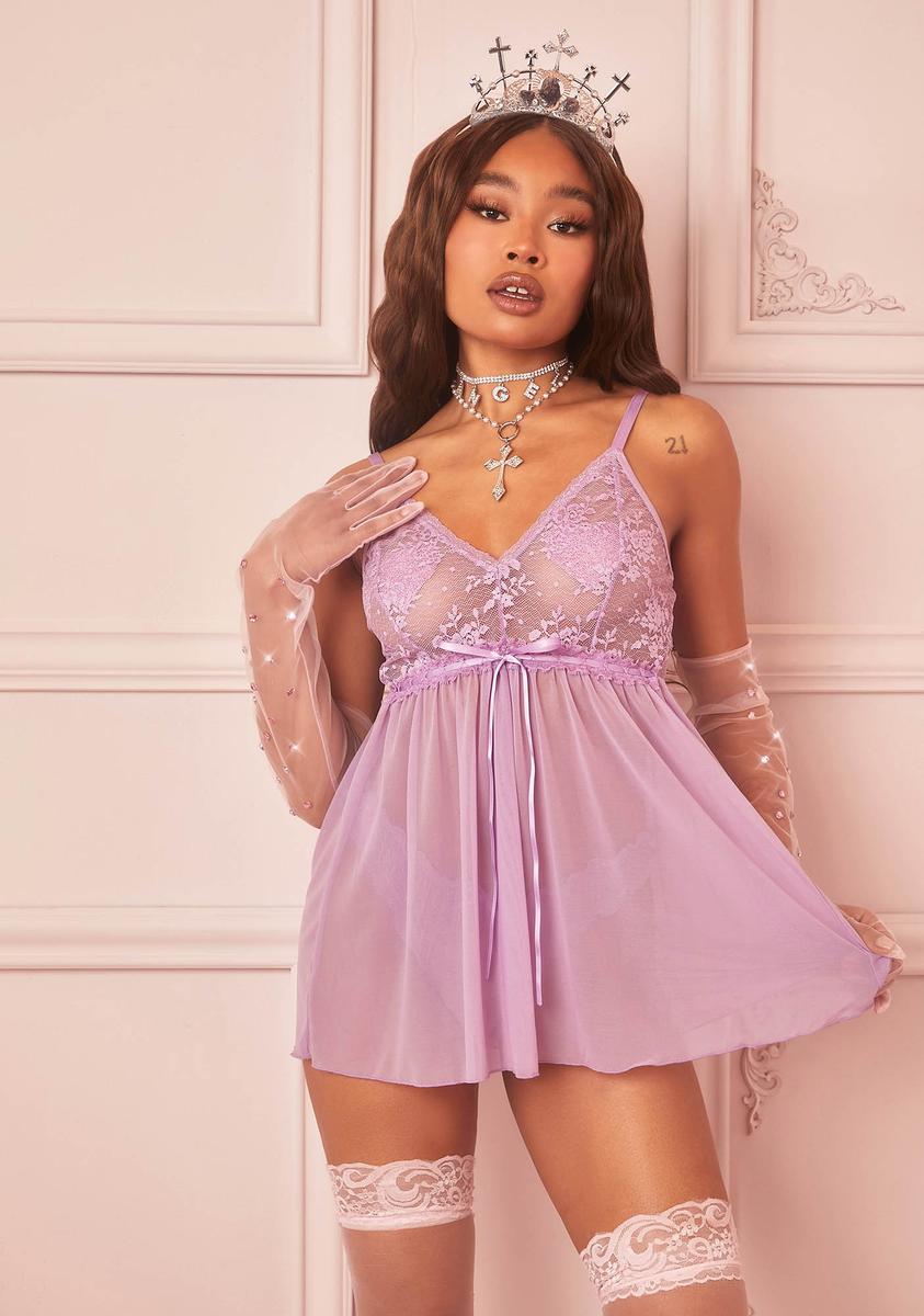 purple lingerie dress Lace Corset Lingerie Dress Purple