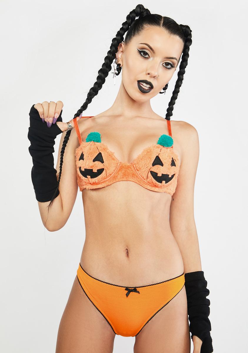 sexy pumpkin lingerie Gothic Halloween Pumpkin Witch Party Set–Gothic Lingerie Outfit