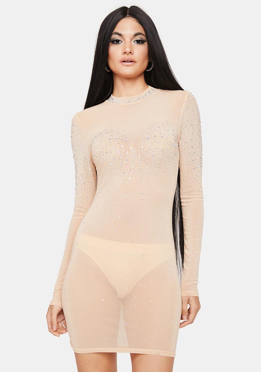 Rhinestone Sequin Mesh Bodycon Dress Rhinestone Sequin Mesh Bodycon Dress
