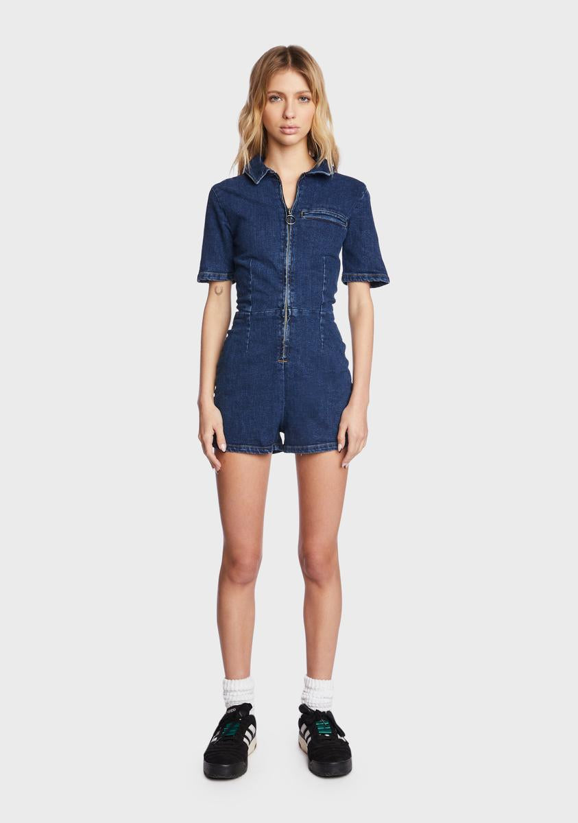 Bdg denim romper outlet