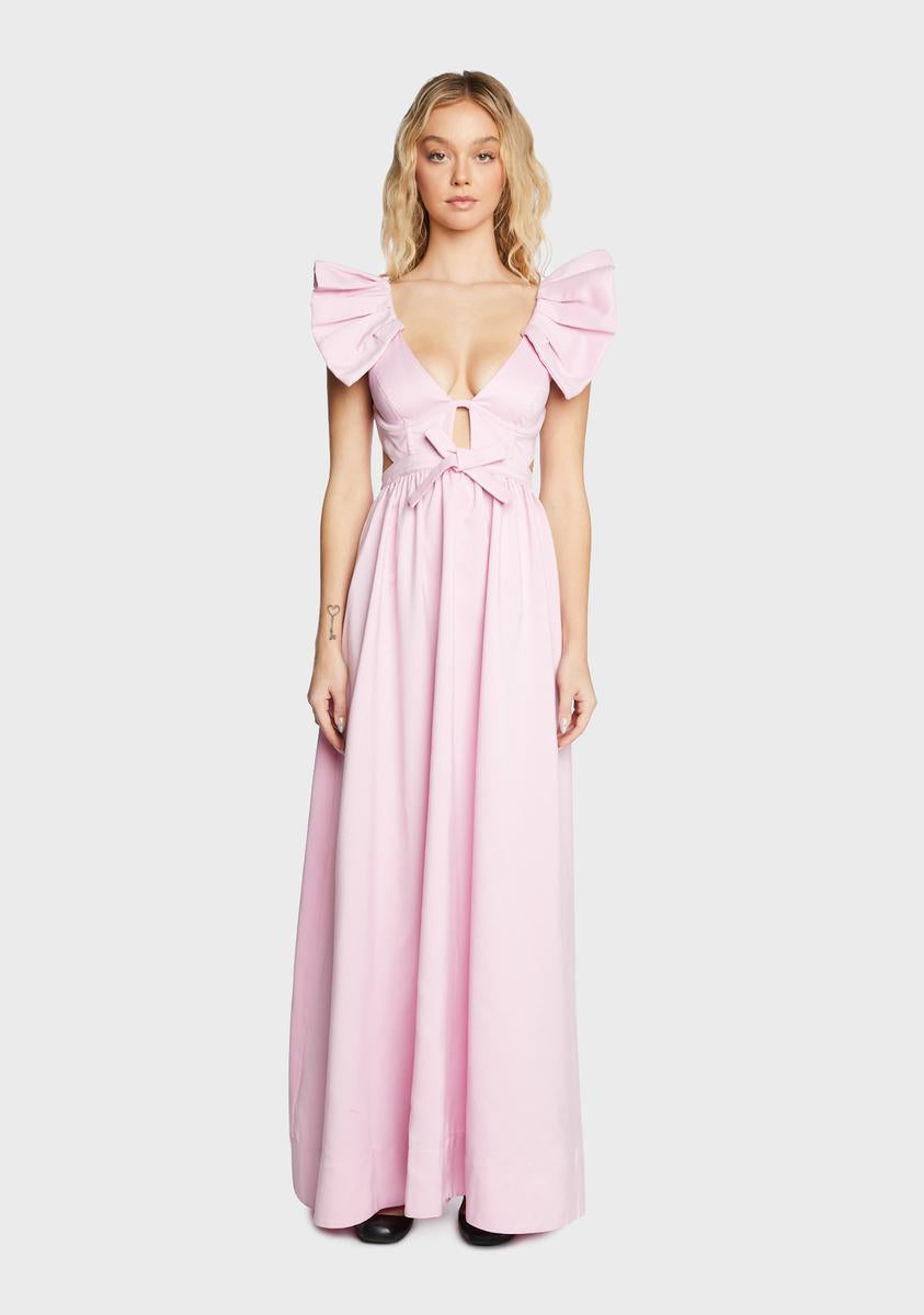 After Dark Love Plisse Maxi Dress Pink