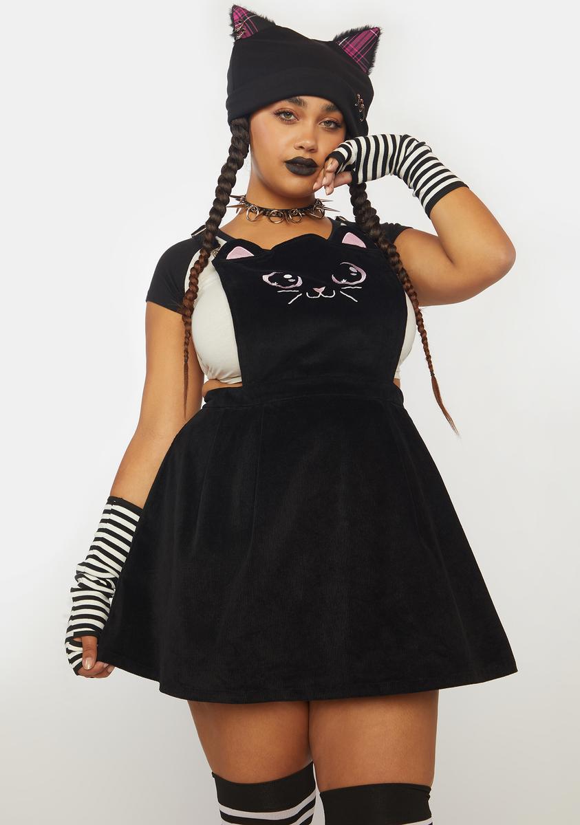 Plus Size Trickz N' Treatz Kawaii Kitty Pinafore Dress