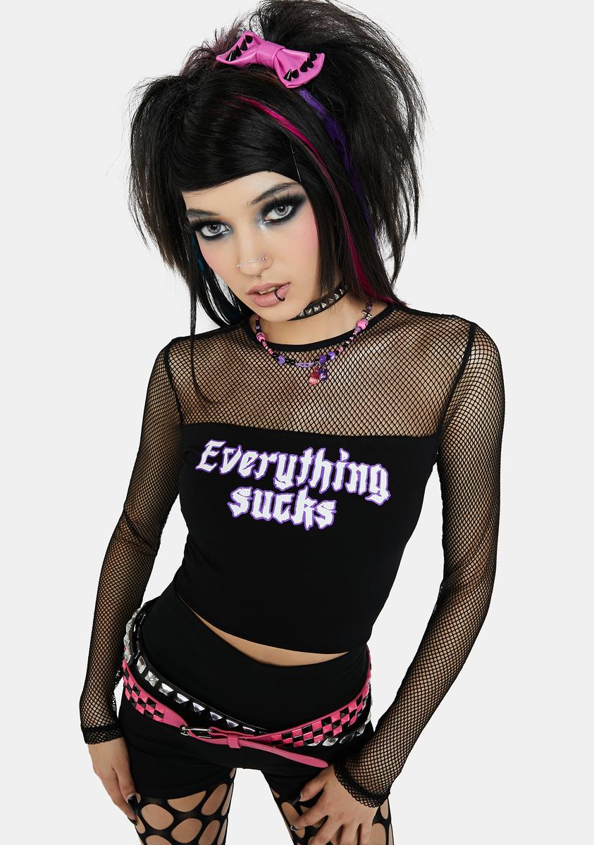 Girls fishnet top discount