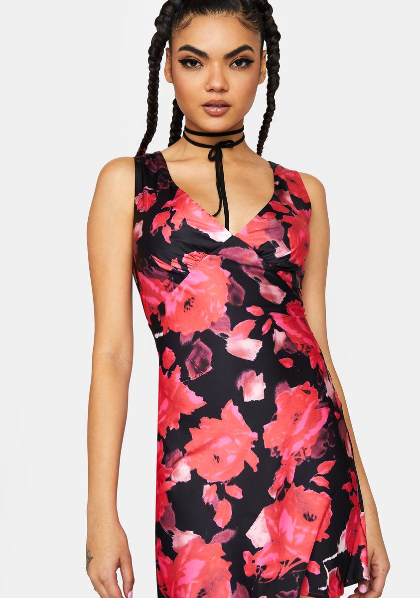 Lioness V Neck A Line Floral Dress