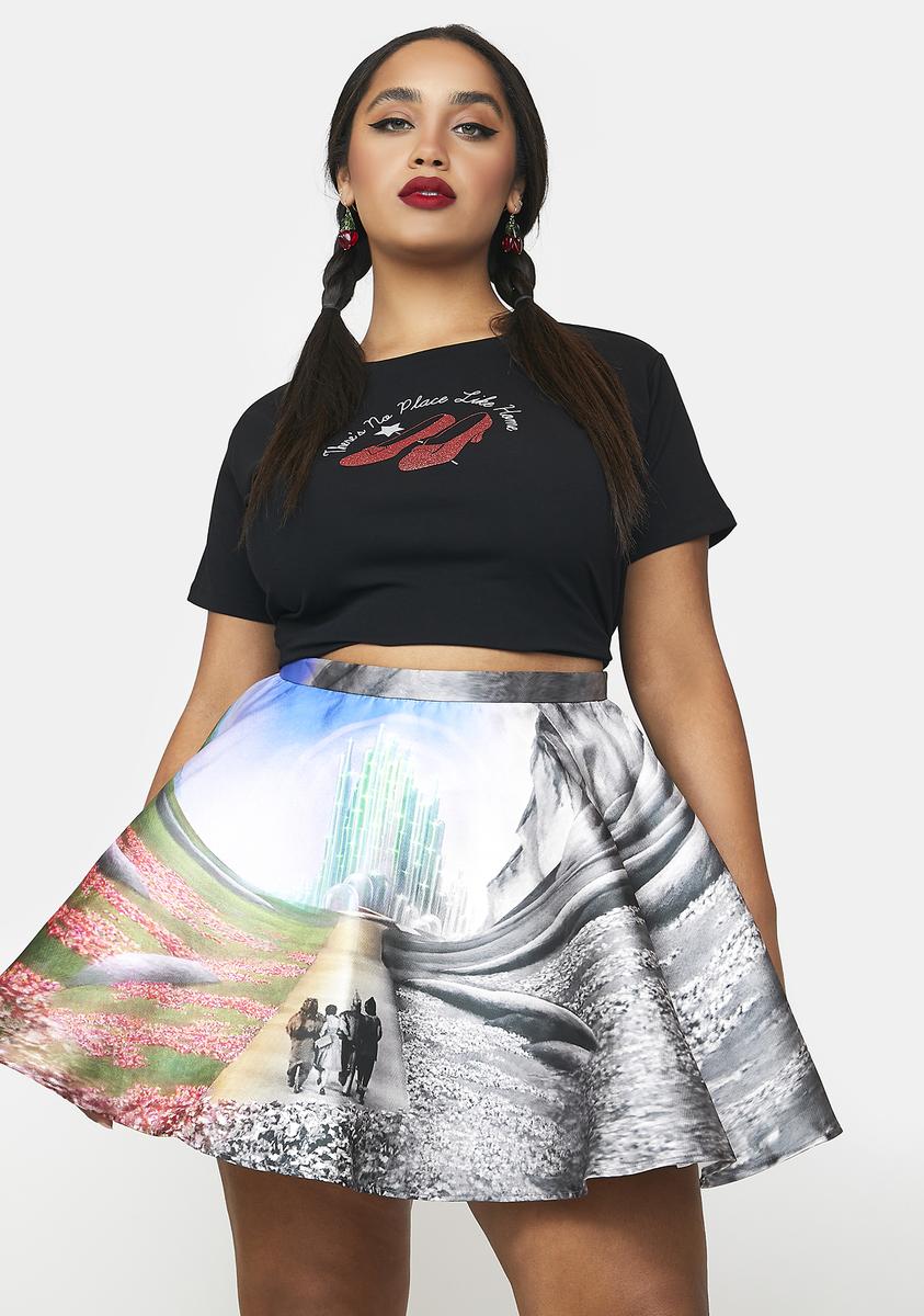 Plus Size Dolls Kill X Wizard Of Oz Film Still Printed Circle Skirt