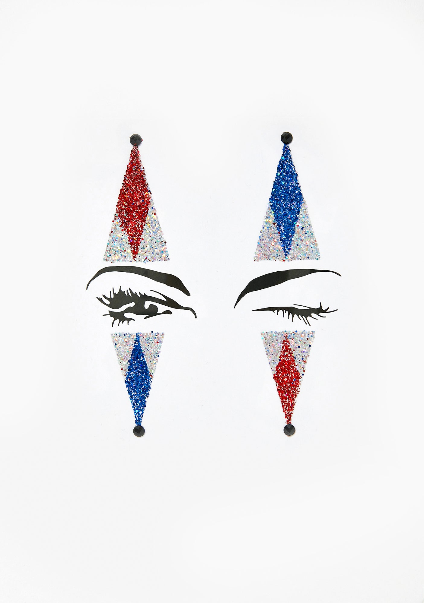 Clown Face Glitter Stickers Dolls Kill