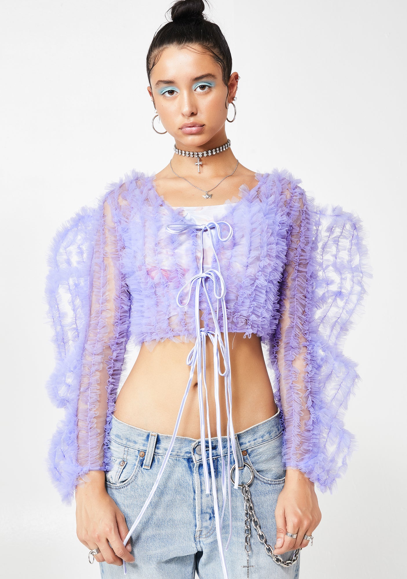 80s Cardi Periwinkle Purple