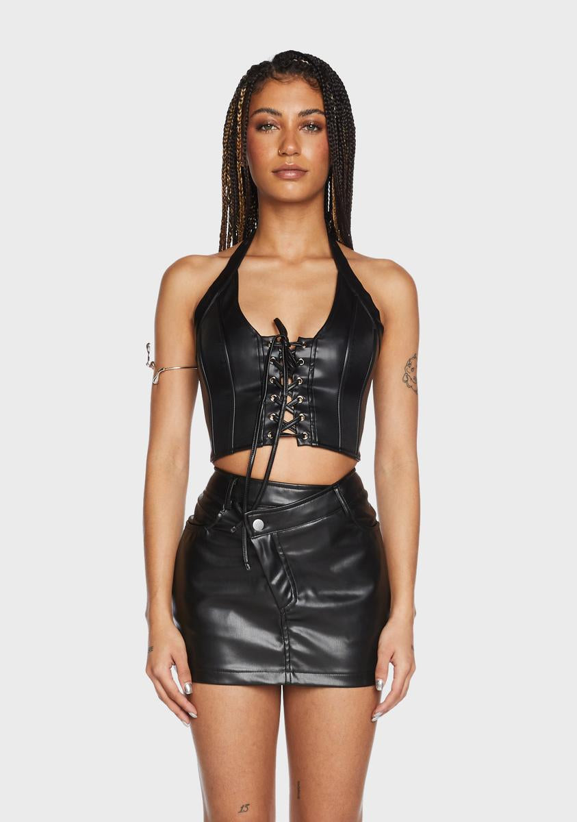 Black leather hotsell skirt dolls kill