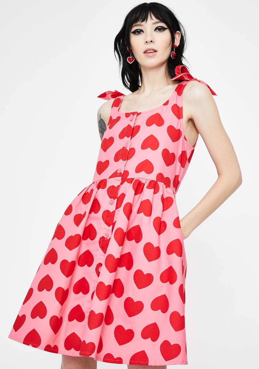 lazy oaf red heart dress Lazy Oaf Heart Dress
