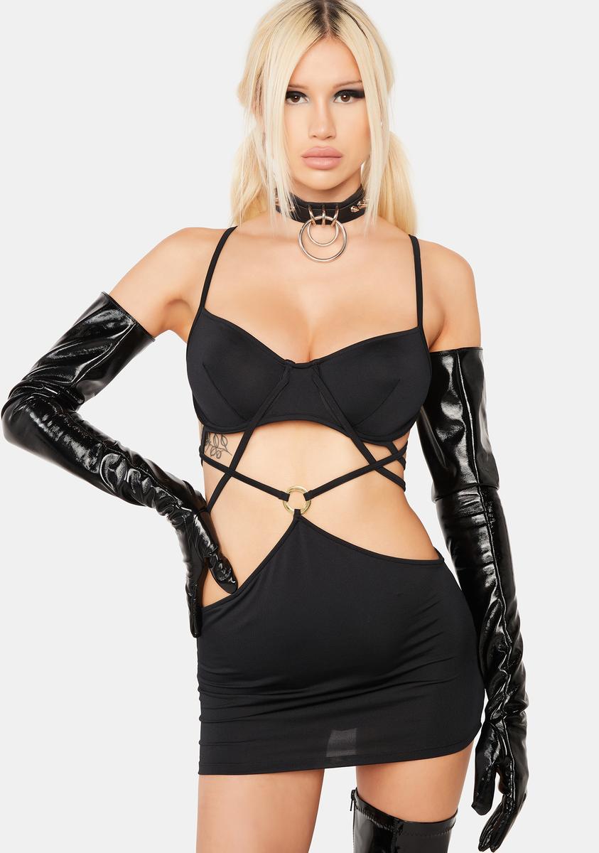 Cutout Strappy Fishnet Bodysuit - Black – Dolls Kill