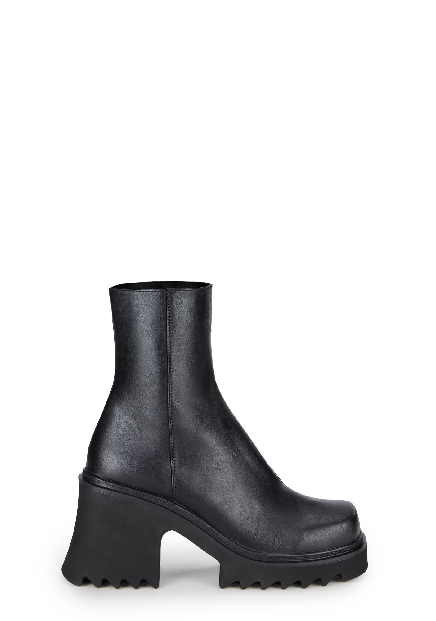 Lamoda Chunk Ankle Vegan Leather Boots Black Dolls Kill
