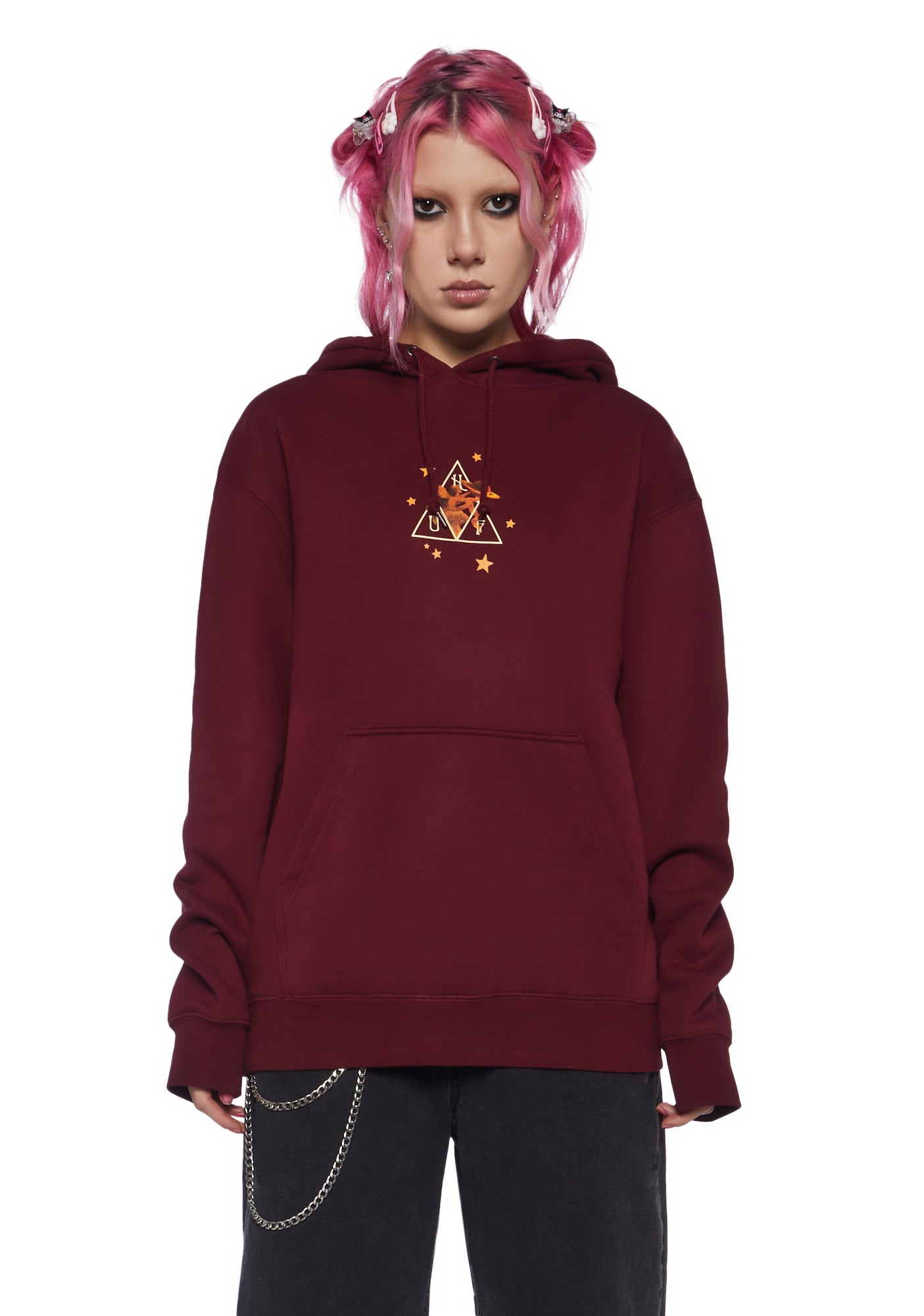 Red huf hoodie new arrivals