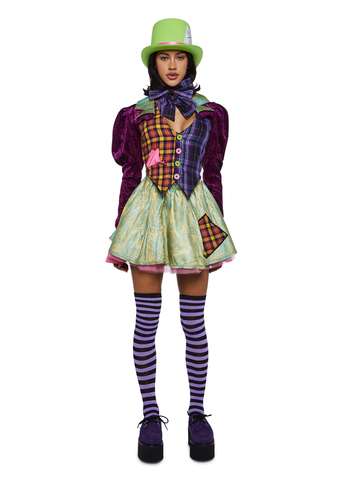 Alice Mad Hatter Wonderland Sexy Womens Halloween Costume Costume Set - Multi Dolls Kill Alice Mad Hatter Wonderland Sexy Womens Halloween Costume Costume Set - Multi Dolls Kill