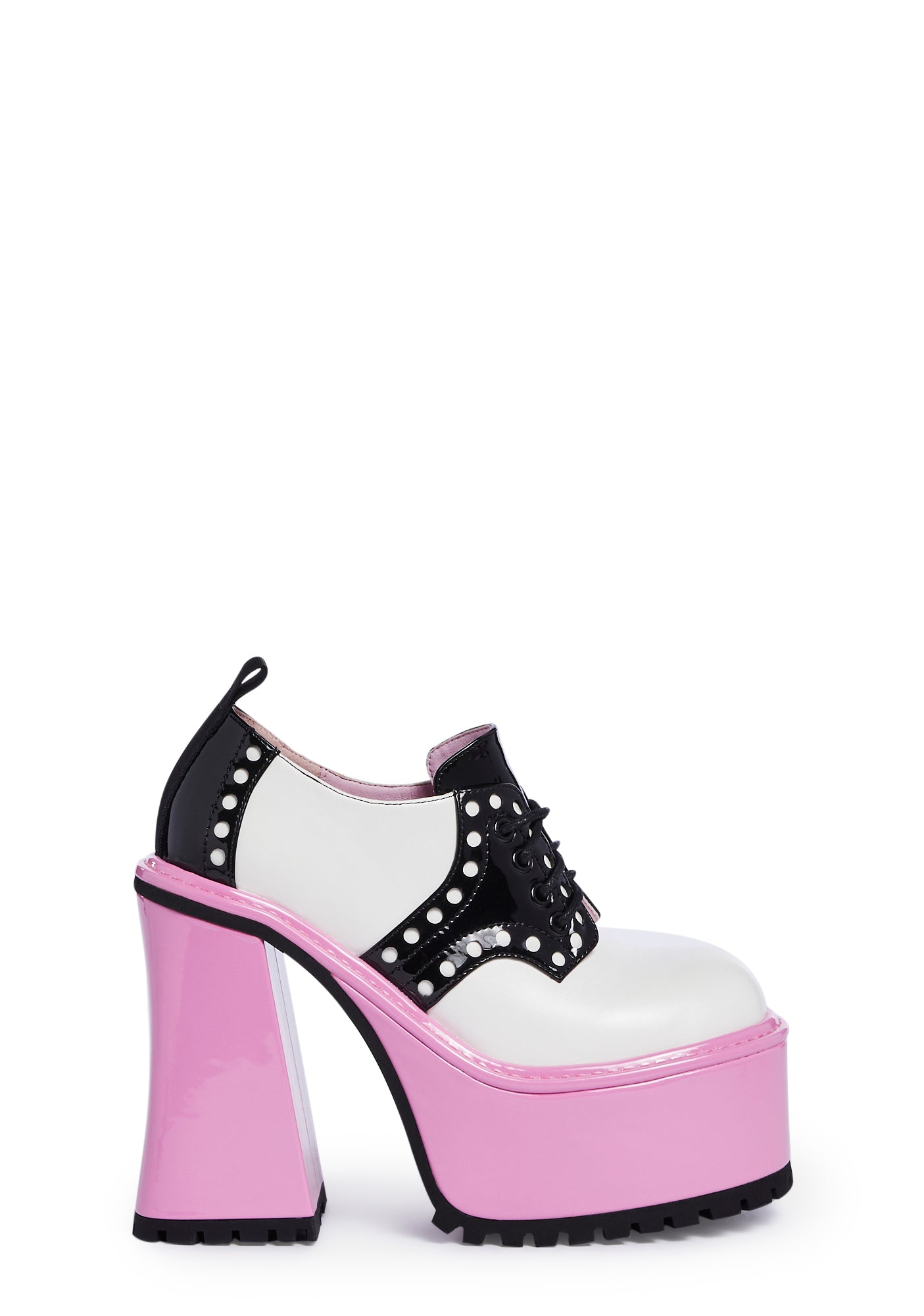 Pink platform deals oxfords