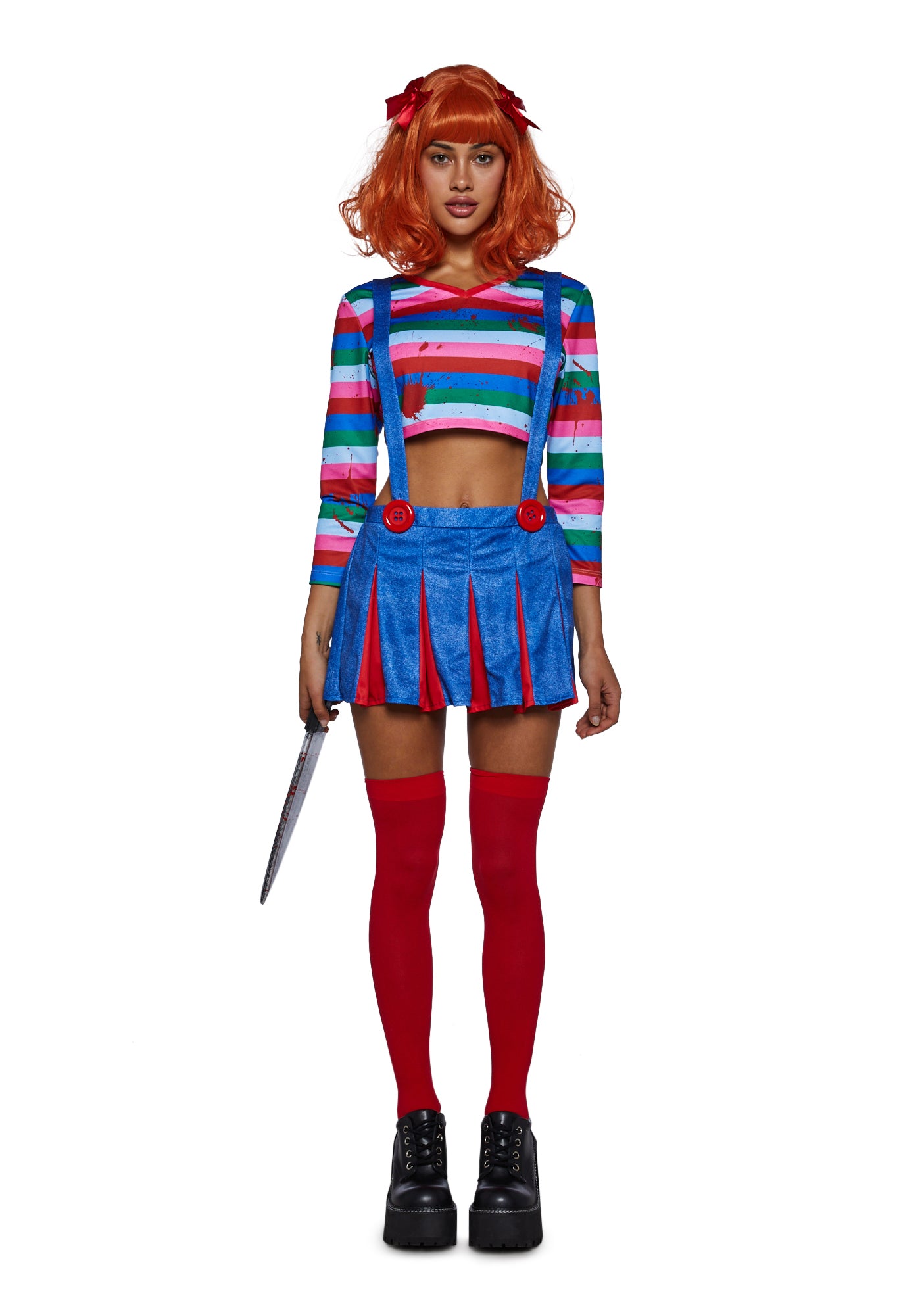 Girls top chucky costume