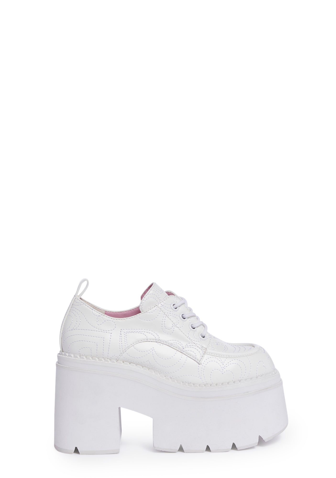 Sugar Thrillz Platform Lace Up Oxfords White