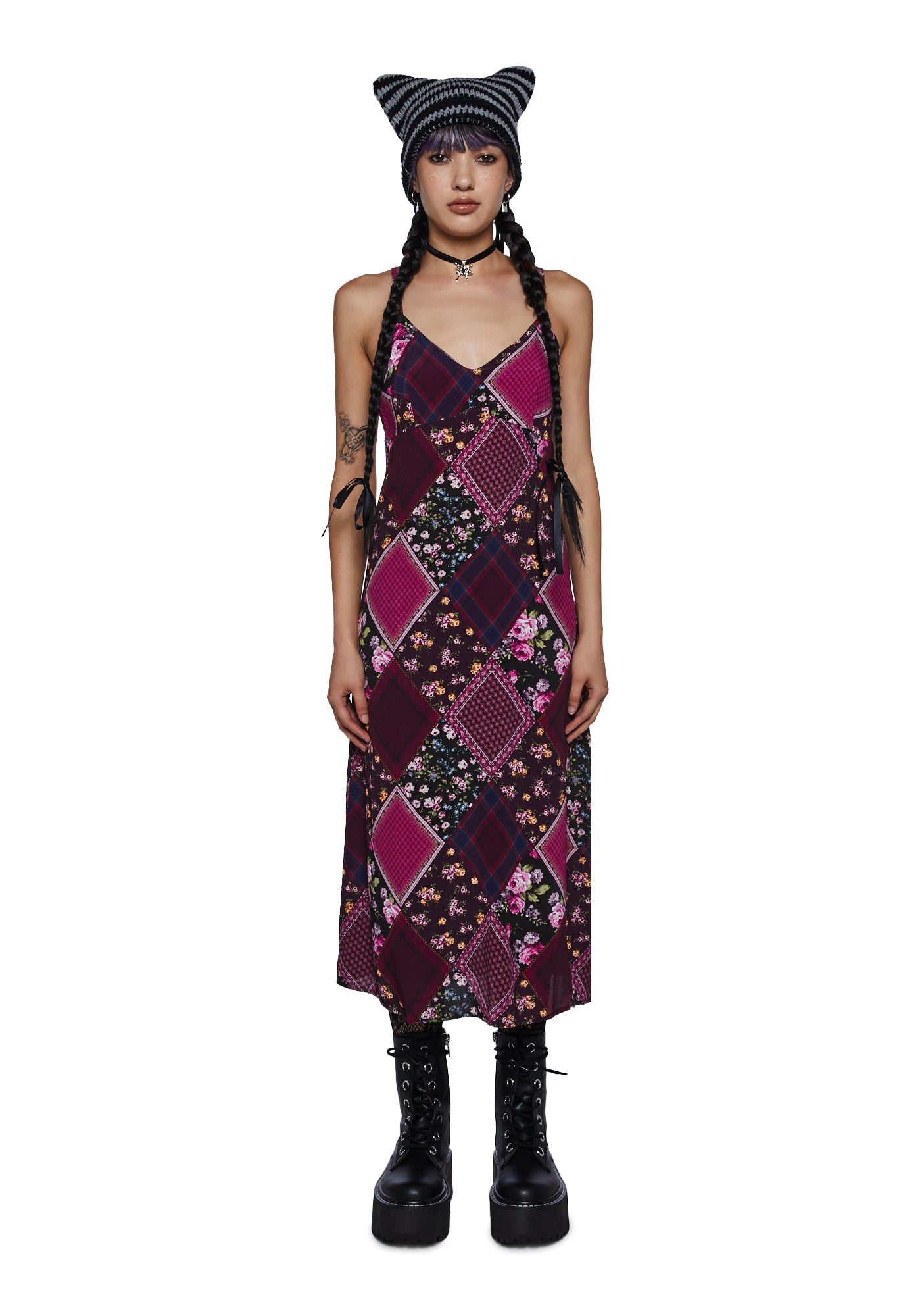 delia maxi dress Delia's Patchwork Floral Maxi Dress
