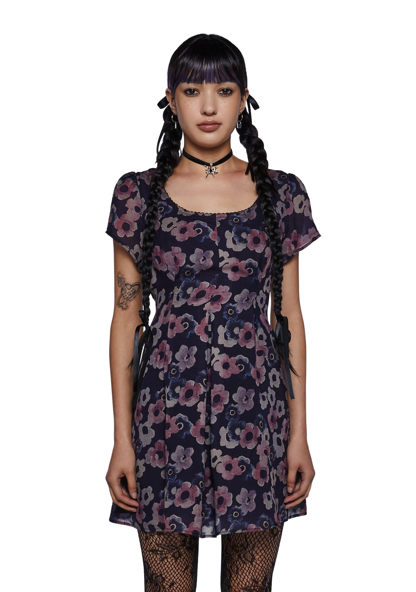 Delia's Floral Print Babydoll Dress - Multi
