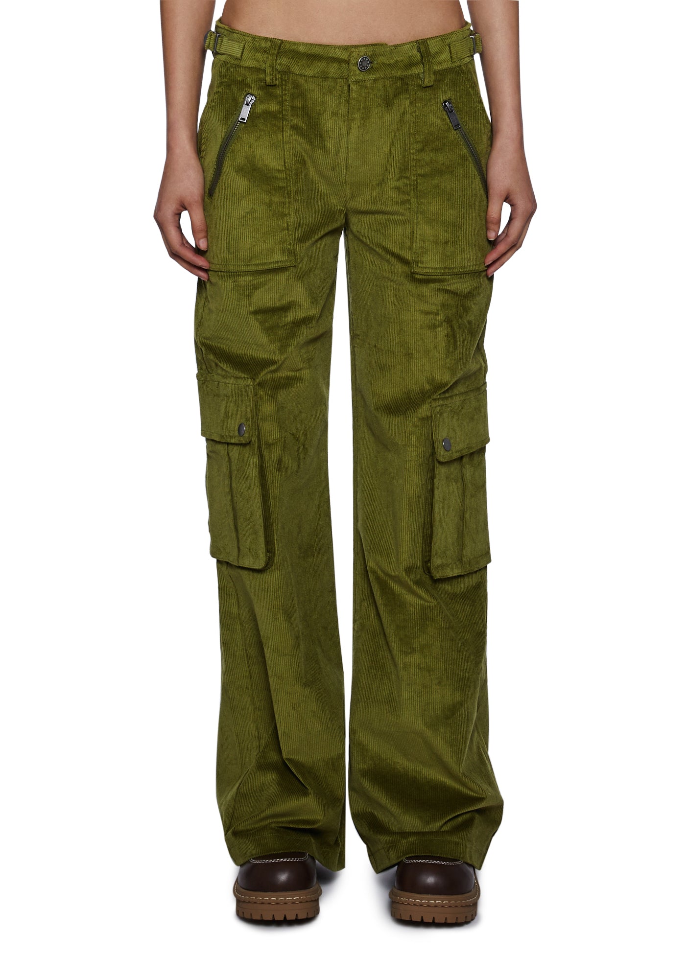 Delia s Corduroy Cargo Pants Green Dolls Kill