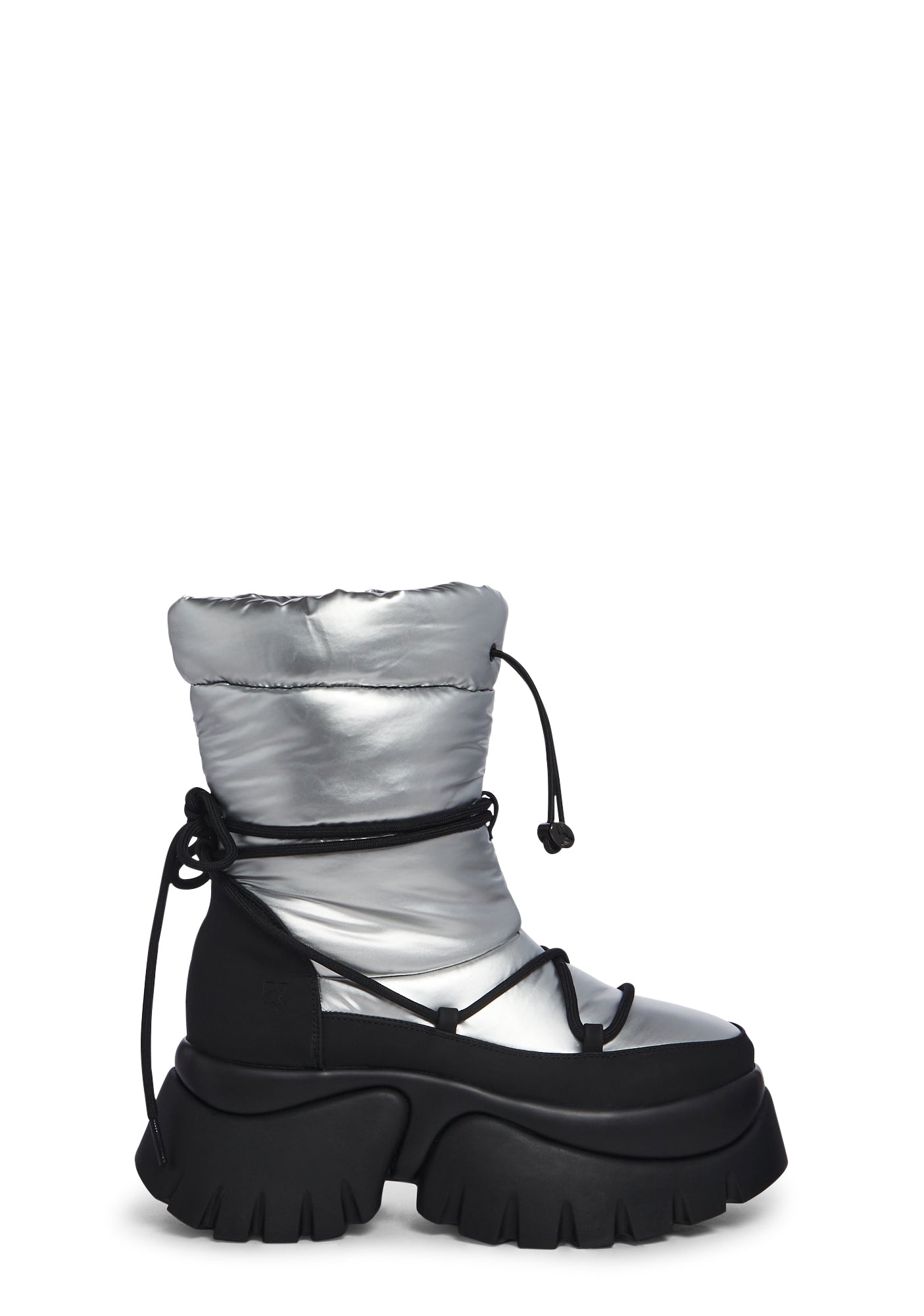 Koi Footwear Platform Snow Boots- Silver – Dolls Kill