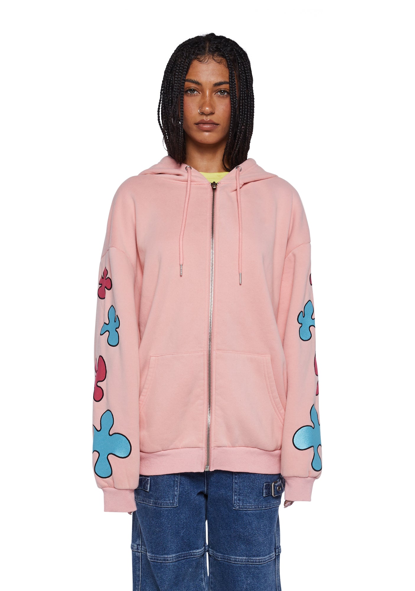 Pink discount graphic hoodie