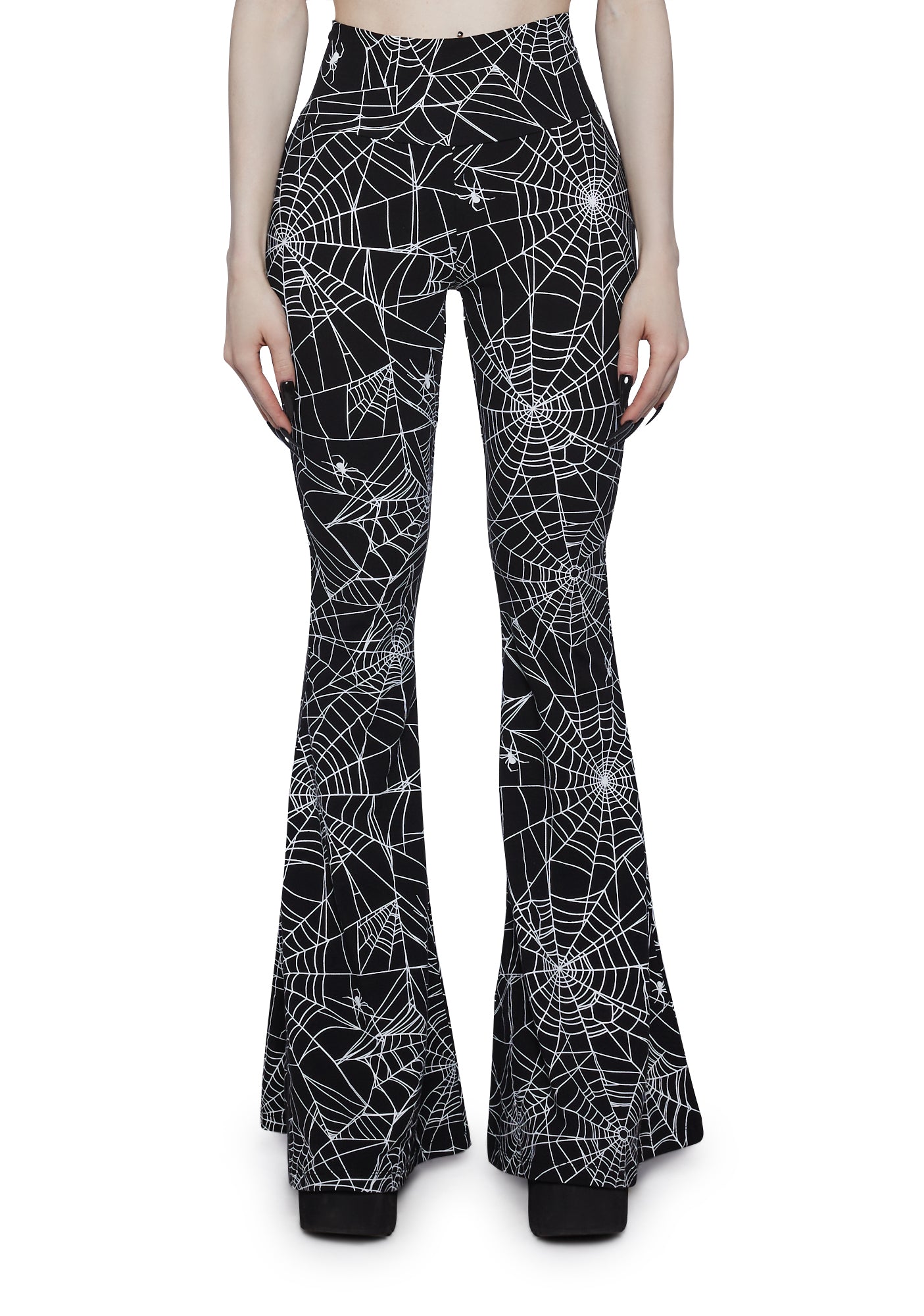 X-girl（エックスガール）の「ALL OVER PRINT FLARE PANTS