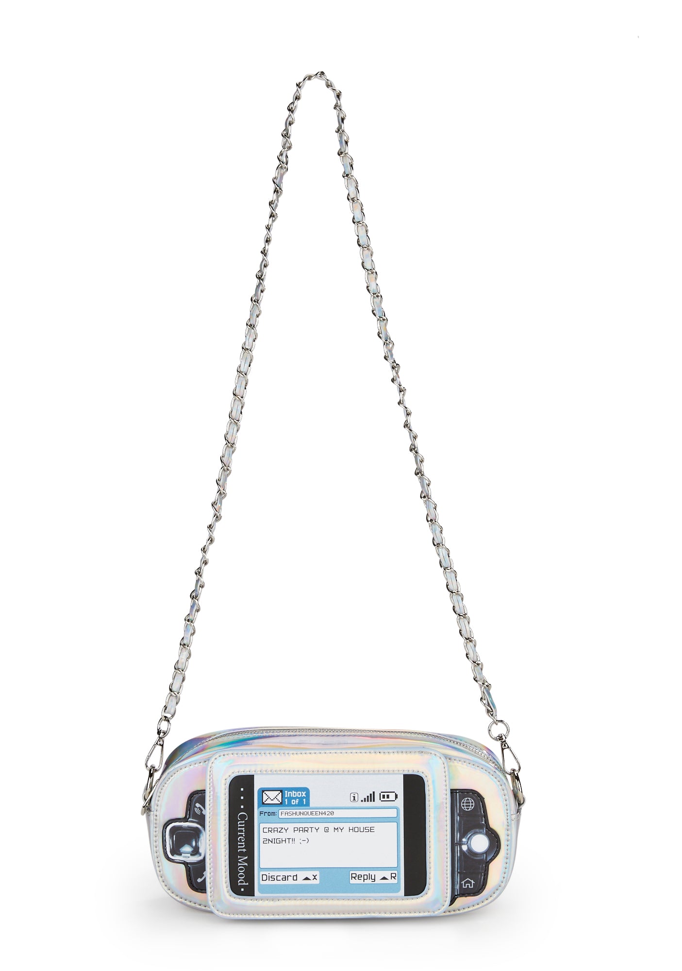 Current Mood Y2K Phone Crossbody Bag Silver Dolls Kill