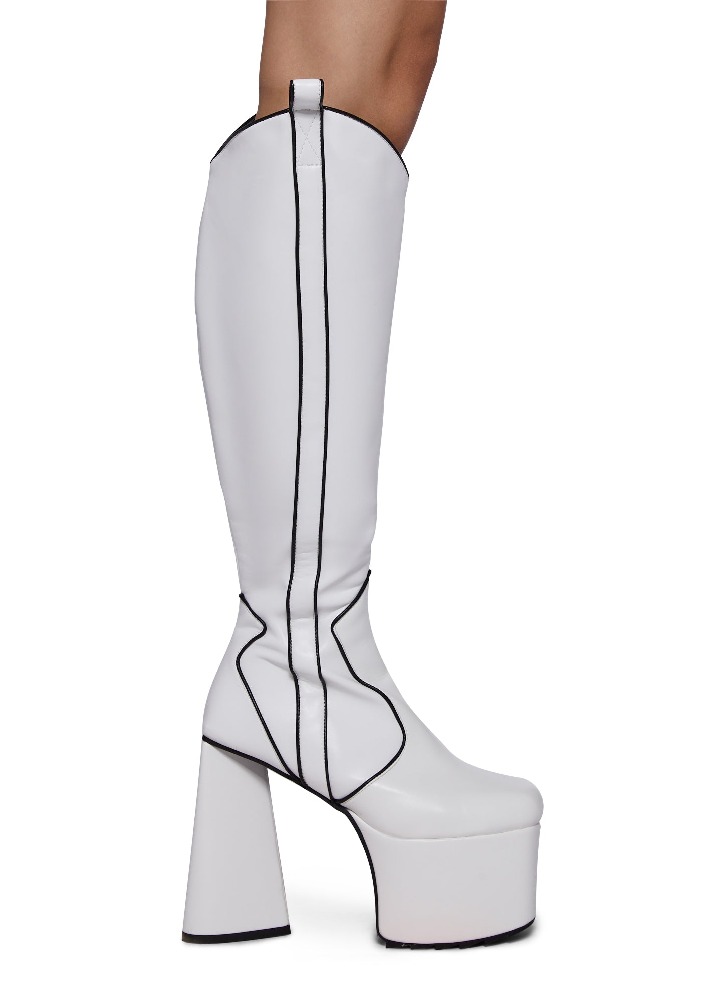 White platform boots 70s 2025